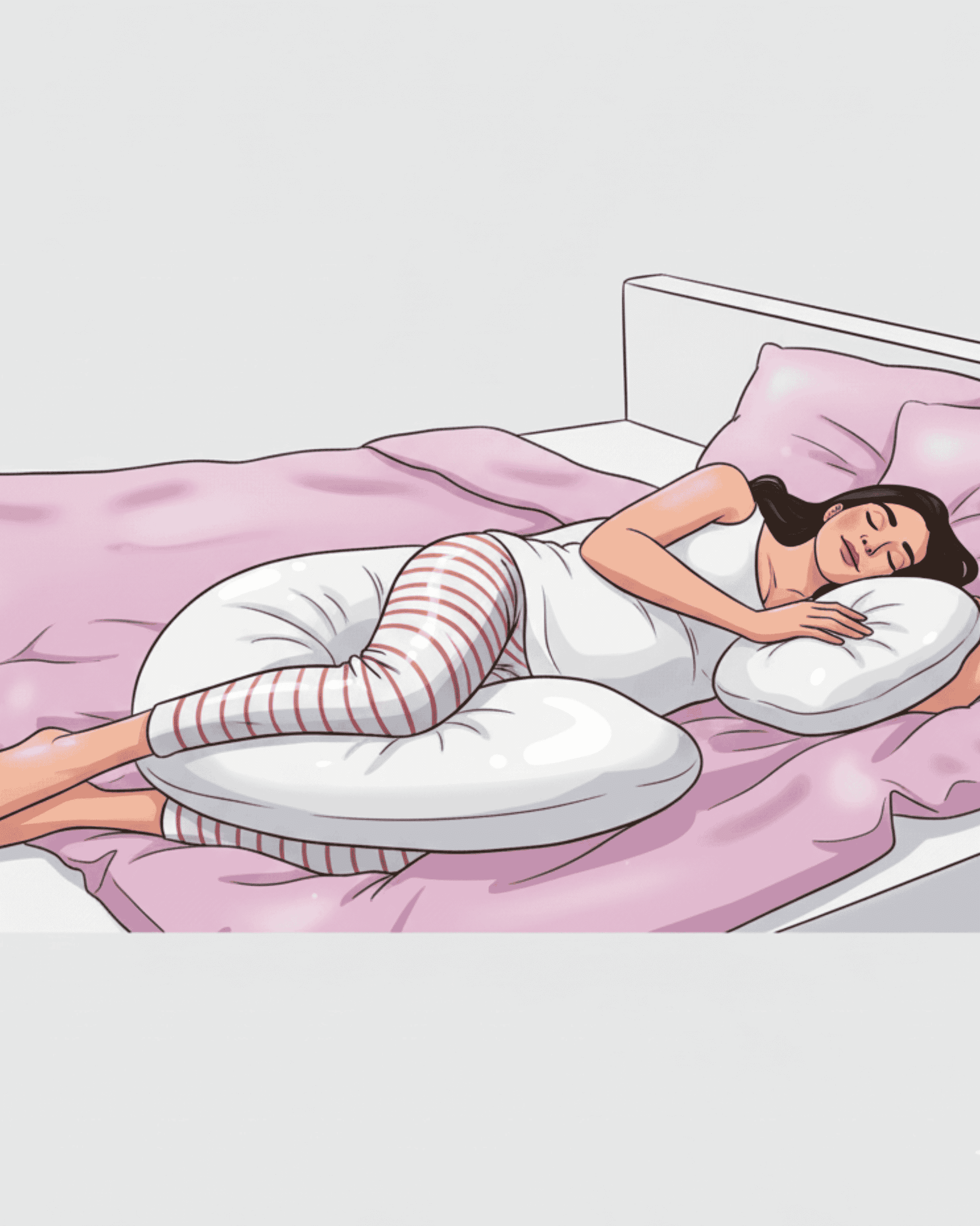 Side-Lying with a Pillow Between Knees