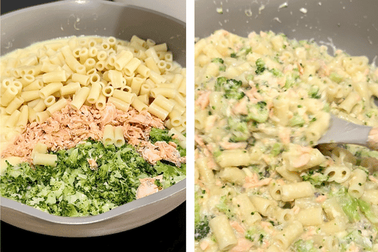 Incorporate the Broccoli and Salmon