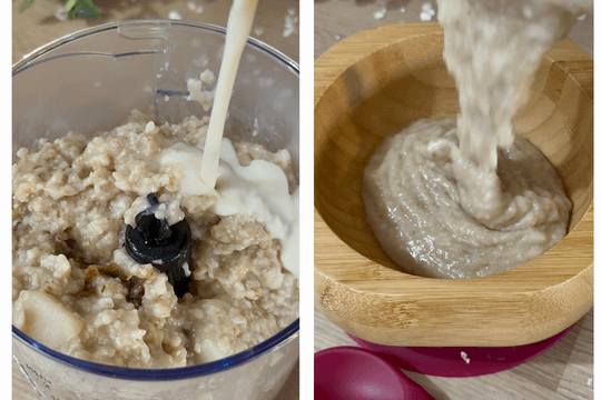 blended oats, apple and dates