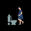 "Image illustrating the common symptom of frequent urination during pregnancy