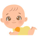 Baby lying on tummy lifting head and chest, showing improved head control and early rolling movement.