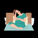 "Pregnant woman experiencing Braxton Hicks contractions, illustrating false labor signs and uterine muscle tightening in late pregnancy"
