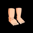 Image of a pregnant woman swollen feet.