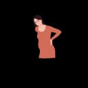 "Pregnant woman holding her lower back in discomfort, illustrating common back pain experienced during the second and third trimesters"