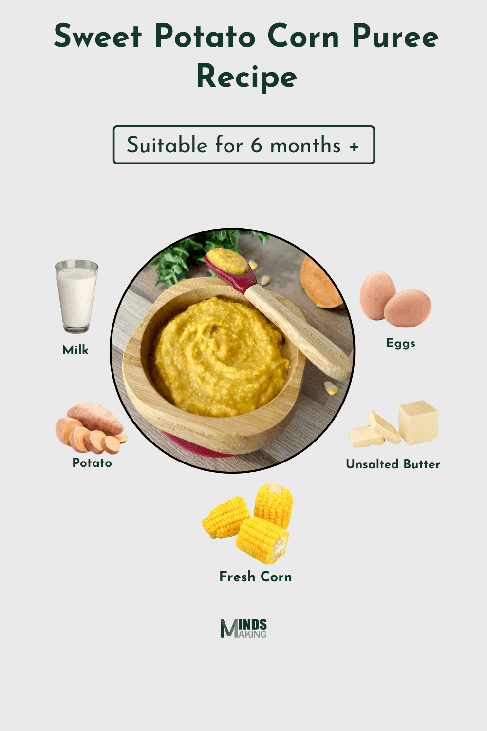 Sweet potato corn puree