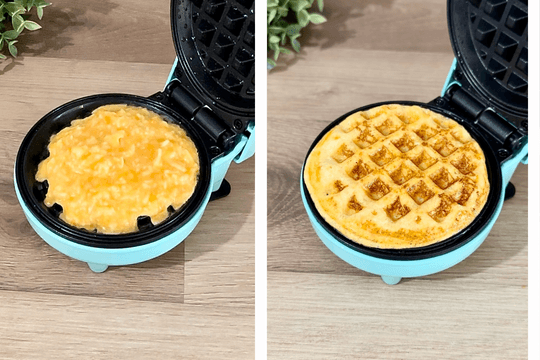 cooked chessy potato waffle