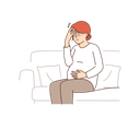 A Pregnant woman battling Migraines