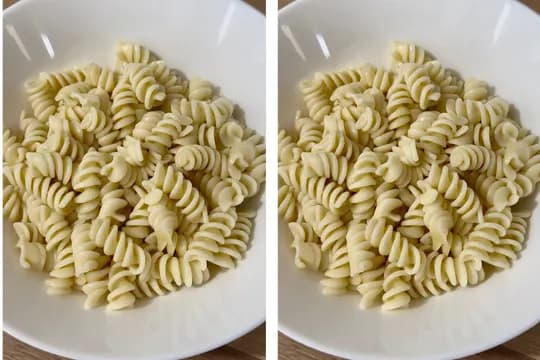Boiling pasta until soft and tender, then draining and setting aside to cool—preparing for avocado broccoli pasta.