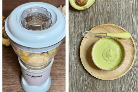 Mango and Avocado Puree recipe for babies 6 months and older, made with ingredients like: mango and avocado.