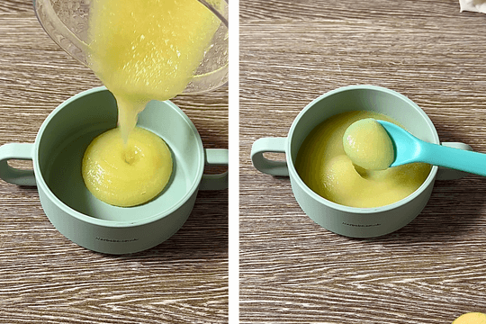 Apple puree served in a bowl