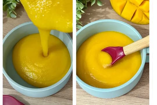Mango puree ready to be serve.