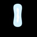 "Illustration of a sanitary pad with vaginal discharge, representing feminine hygiene and reproductive health awareness"