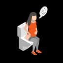 "Image illustrating nausea during pregnancy, a common symptom caused by hormonal changes, especially in the first trimester.