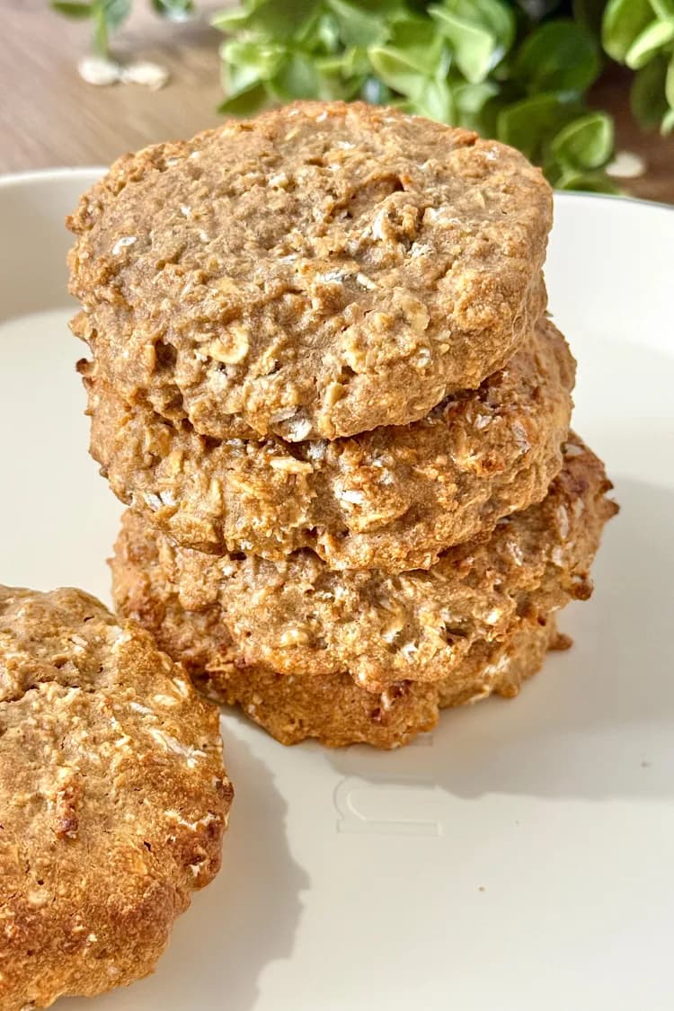 Homemade healthy peanut butter oatmeal cookies, soft and chewy, perfect for an easy snack or dessert recipe.