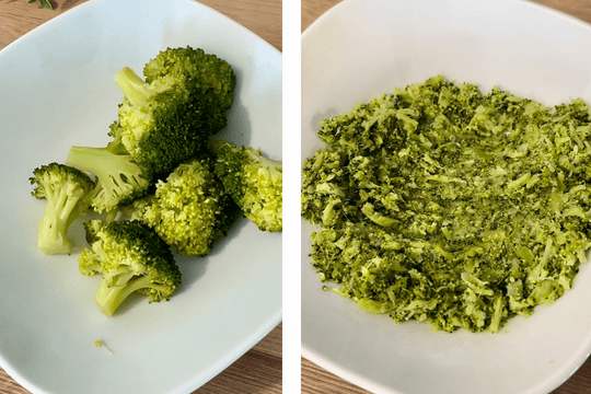 mashed broccoli