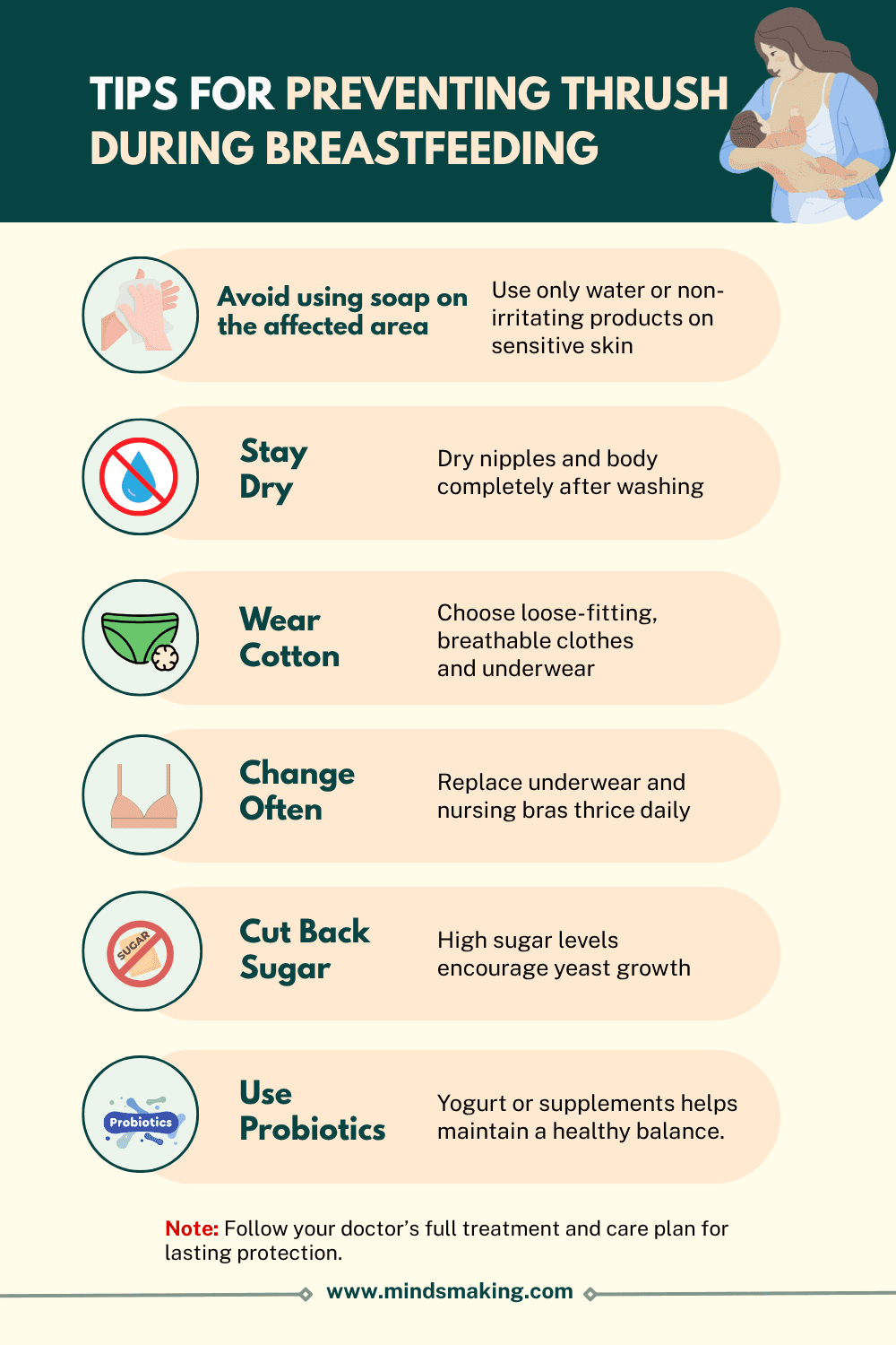 Tips for Preventing Thrush in Breastfeeding