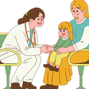 Parent Preparation for Child's Doctor Visit, Pediatrician Consulting with Mother and Child, Child Health and Wellness, Family Support in Healthcare, Preparing Kids for the Doctor, Positive Doctor-Patient Interaction.