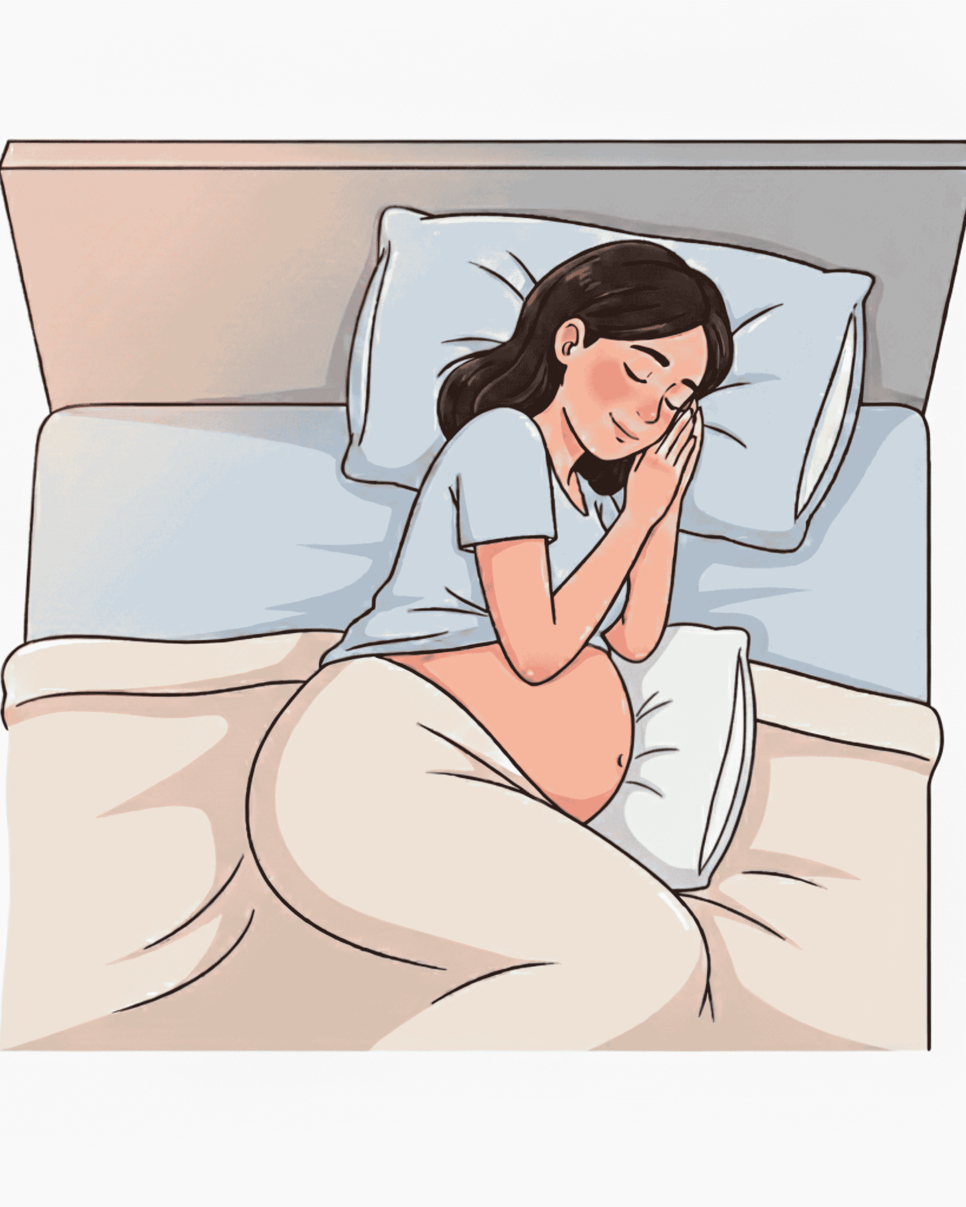 Side-Lying with a Pillow Under the Belly