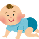 Baby on hands and knees gently rocking back and forth, showing early signs of preparing to crawl.