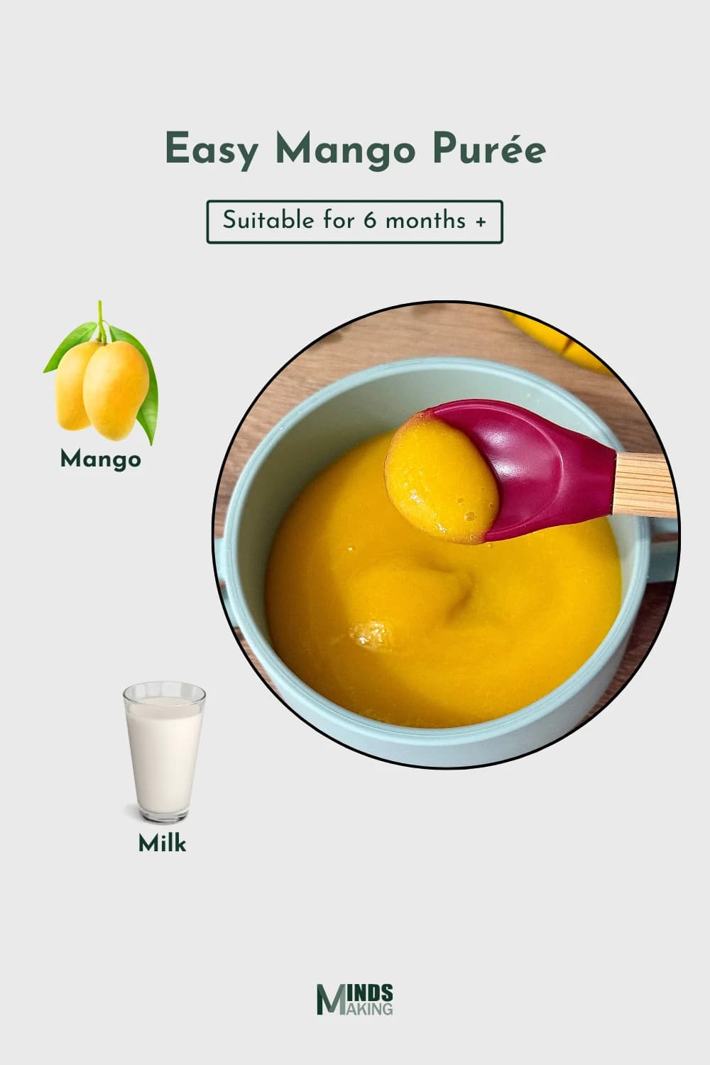 "Homemade mango puree recipe made with fresh ripe mangoes – easy and healthy baby food or dessert base"