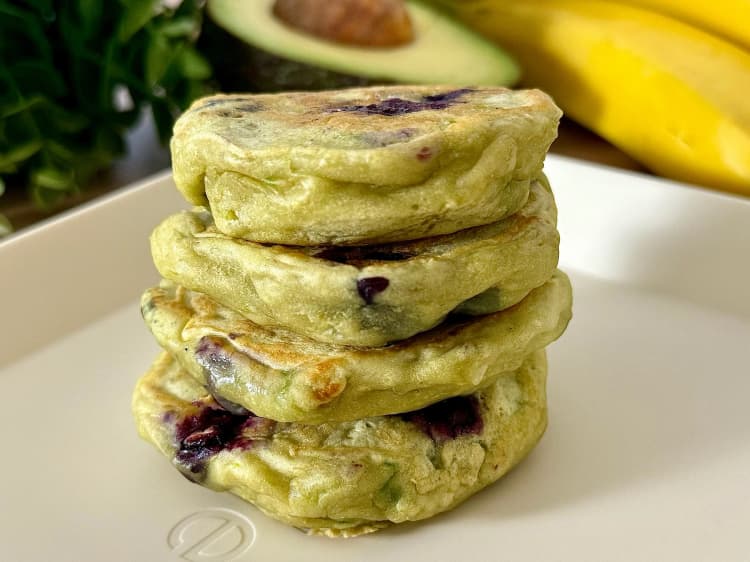 Easy Blueberry Avocado Pancakes