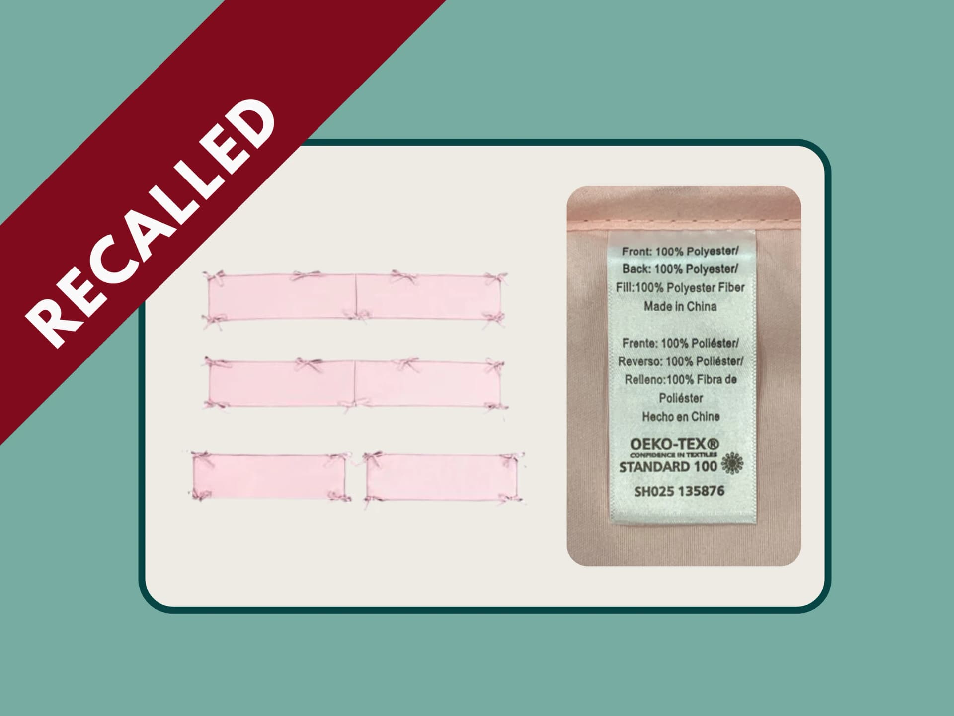 AUGNORYE Padded Crib Bumpers Recall