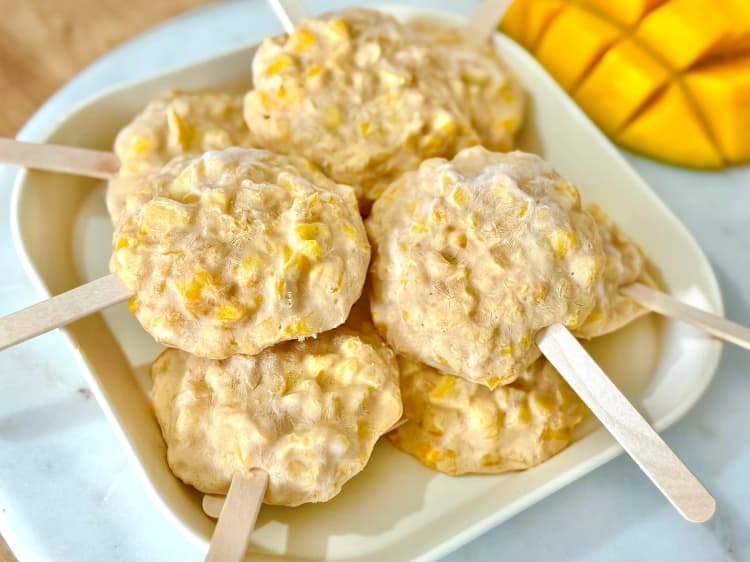 Homemade Mango Yogurt Popsicles