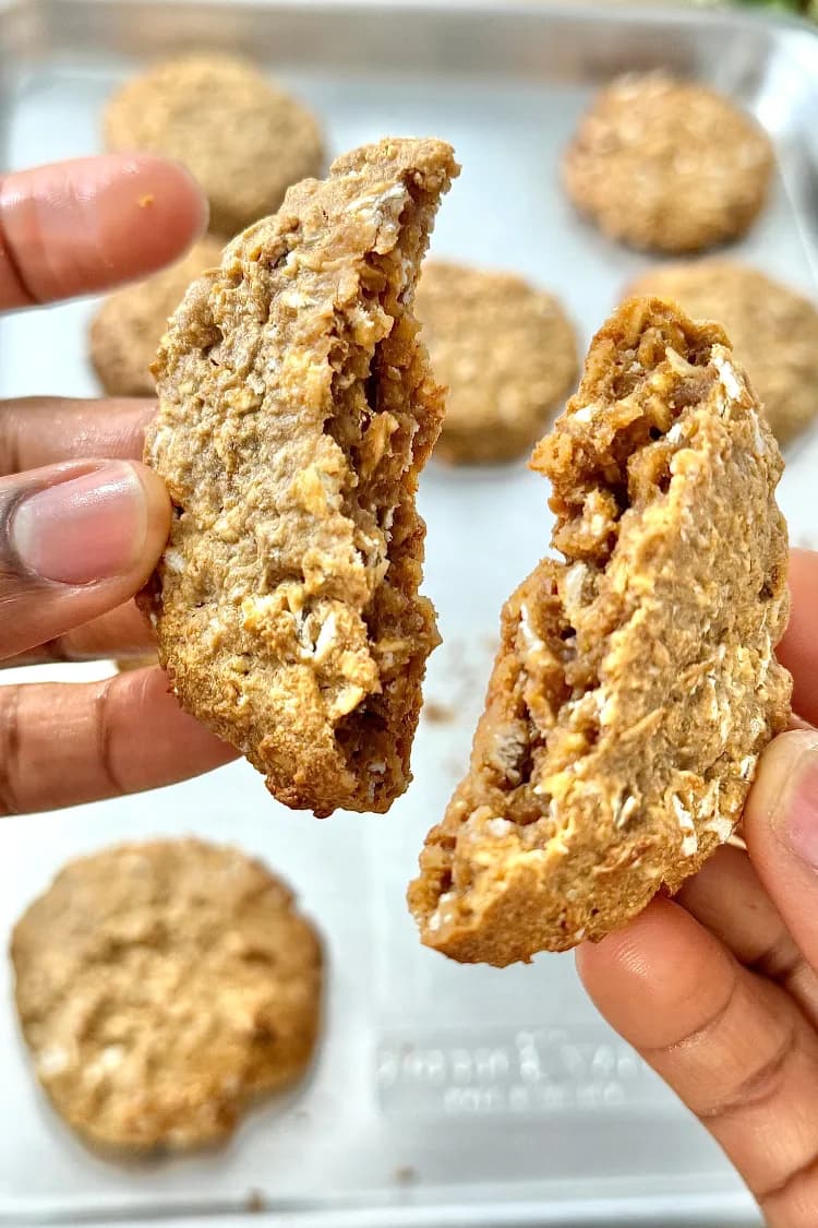 Homemade healthy peanut butter oatmeal cookies, soft and chewy, perfect for an easy snack or dessert recipe.