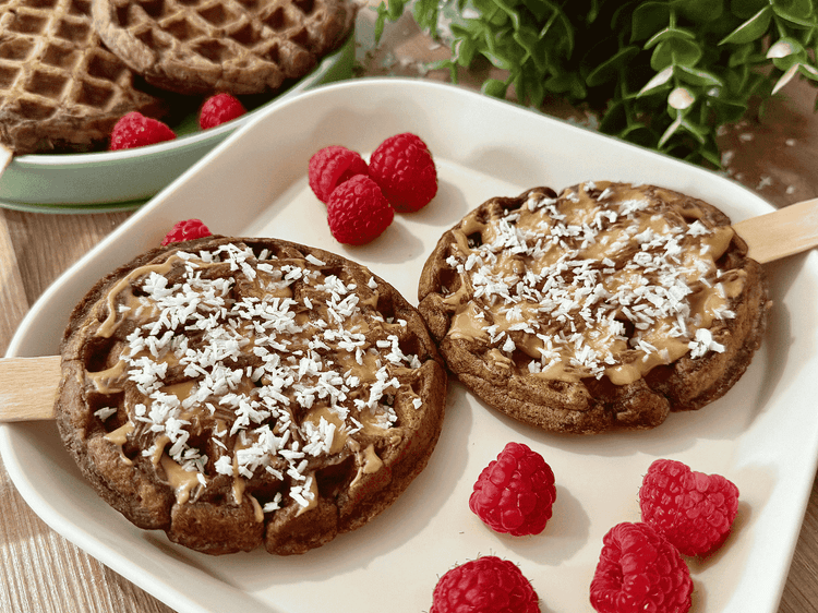 Coconut Chocolate Waffle Pops