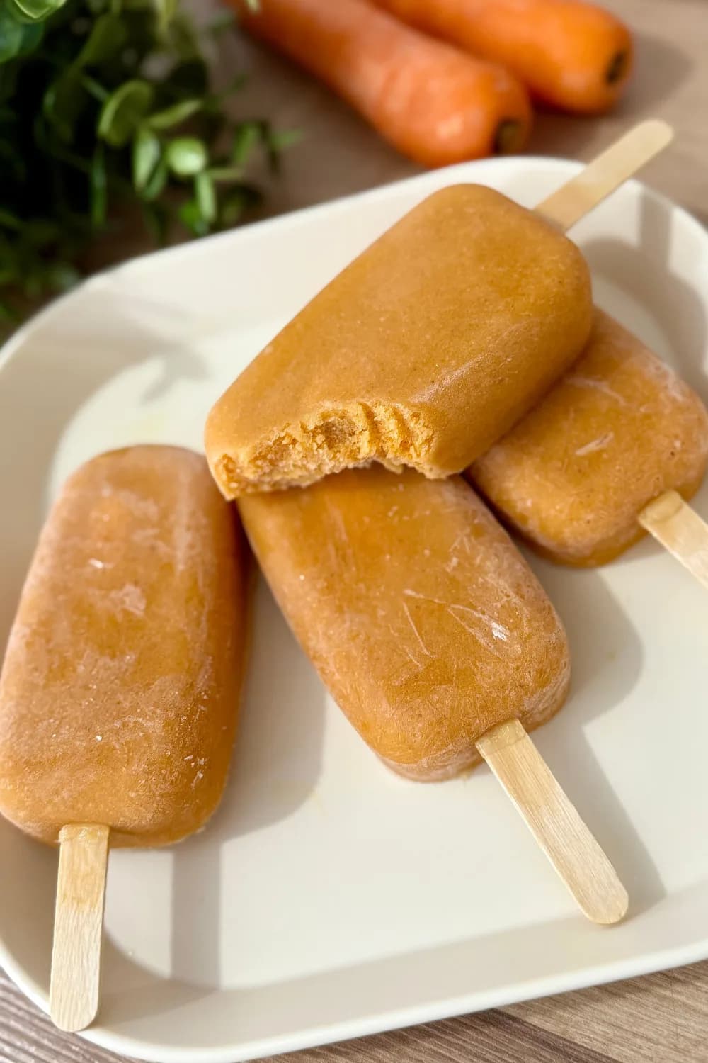 Carrot Ice Cream Popsicles