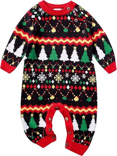 Best Knitted Christmas Romper Sweater